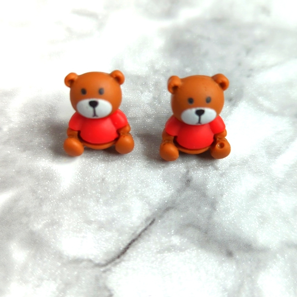 OpalGlaze Teddy Bear Studs